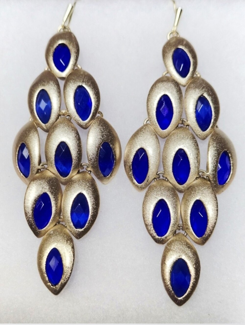 Kendra Scott Cobalt Blue Brindle Vintage Earrings